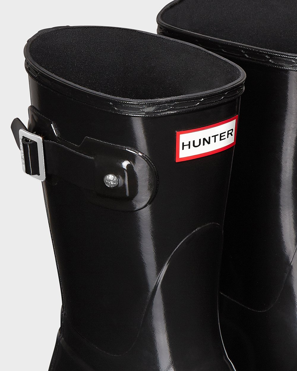 Galochas Curtas Hunter Feminina Pretas - Original Gloss - 02ZCVASGR